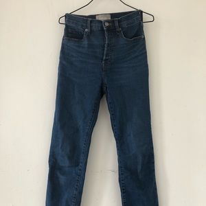High rise cigarette denim